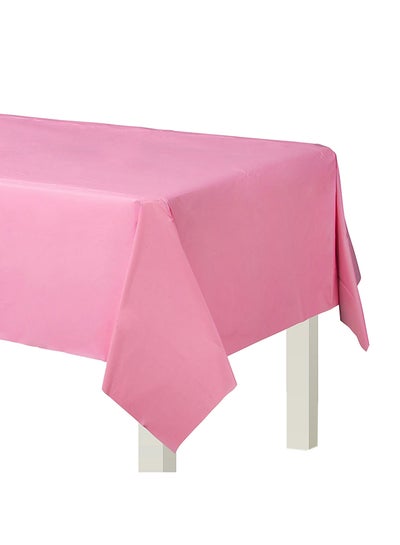 Buy Plastic Table Cover Pink 54 x 108inch in UAE