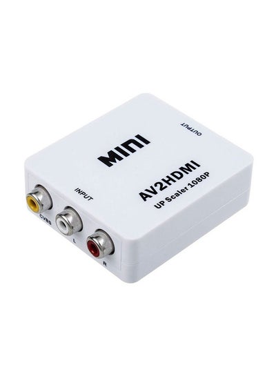 Buy HDMI To AV Composite Video Converter With 3 RCA Connector White in Egypt