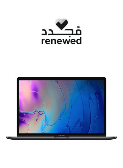 اشتري Renewed - MacBook Pro Touch Bar Laptop With 15.4-Inch Retina Display, Core i7 with 2.6GHz 6 Core Processor/16GB RAM/512GB SSD/4GB AMD Radeon Pro560X 2018 Space Grey في الامارات