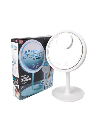 Buy 5X Magnifier LED Lamp Desktop Makeup Mirror White in Egypt