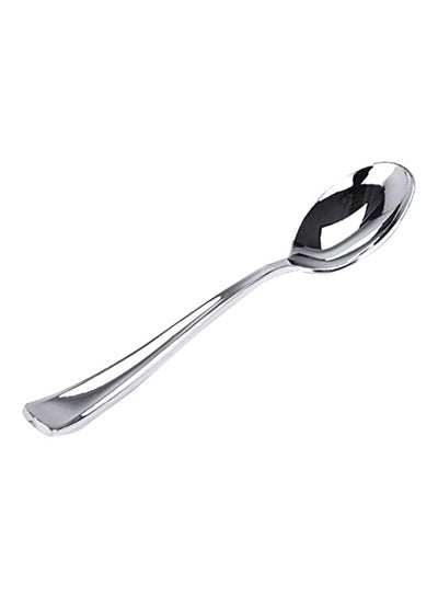 Buy 600-Piece Disposable Spoon Set Silver 7.5x8.6x12.2inch in UAE