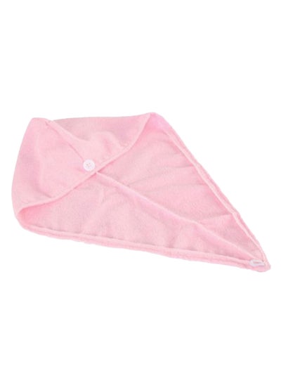 Buy 2-Piece Quick Hair Drying Bath Towel Set Pink 59 x 26cm in Egypt