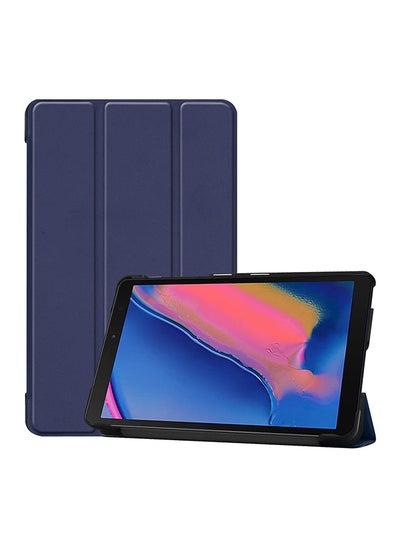 اشتري غطاء حماية رفيع قابل للطي من جلد البولي يوريثان مزود بمسند لجهاز Samsung Tab A 8 T290/ T295 أزرق في السعودية