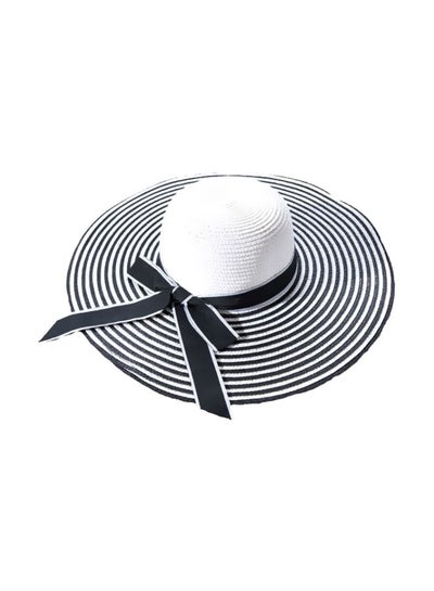 Buy Straw Sun Hat White/Black in UAE