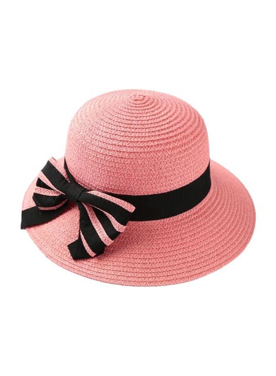 Buy Straw Sun Hat Pink in Saudi Arabia