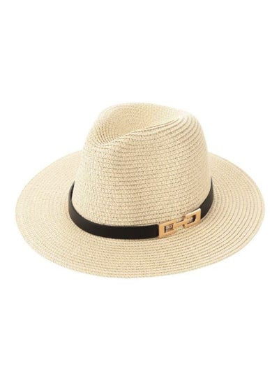 اشتري قبعة كاجوال للحماية من الشمس كريمي/ أسود/ ذهبي في السعودية