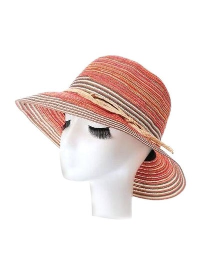 Buy Straw Sun Hat Orange/Red/Yellow in Saudi Arabia