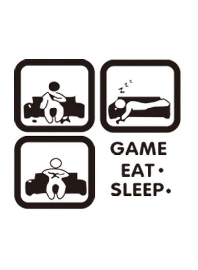 Buy Eat Sleep Game Pattern Wall Sticker Black 57 x 51.5cm in UAE