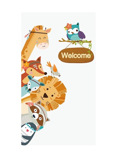 Buy Cartoon Animals Wall Sticker Multicolour 60 x 90cm in Saudi Arabia