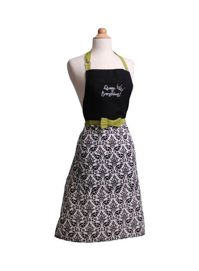 Buy Cotton Printed Apron Black/White/Green 26x1.2x26inch in Egypt