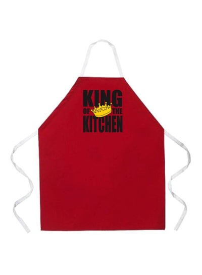 Buy Printed Cooking Apron Red/Black/Yellow 27x0.2x34inch in Egypt