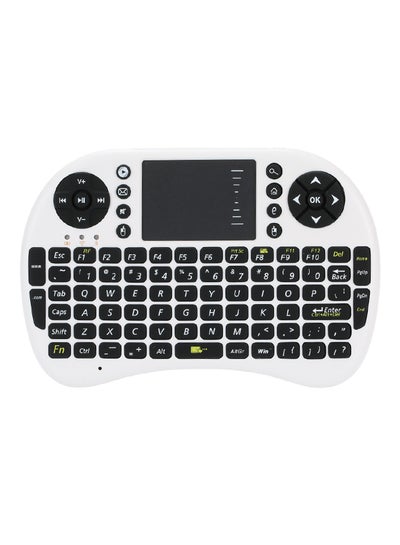 اشتري 2.4G Mini USB Wireless English Version Keyboard With Air Mouse Fly 17.2 x 12.4 x 3.5centimeter White/Black في السعودية