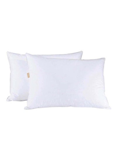 Buy Set Of 2 Feather And Down Pillows White 20x36inch in UAE