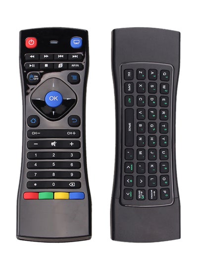 Buy Mini Wireless Qwerty Keyboard And Sensor Fly Air Mouse Black in Saudi Arabia