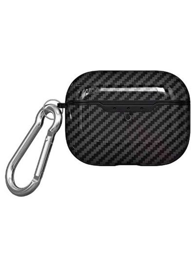 اشتري Premium Designer Case Cover For Apple AirPods Pro With Carabiner Black في السعودية