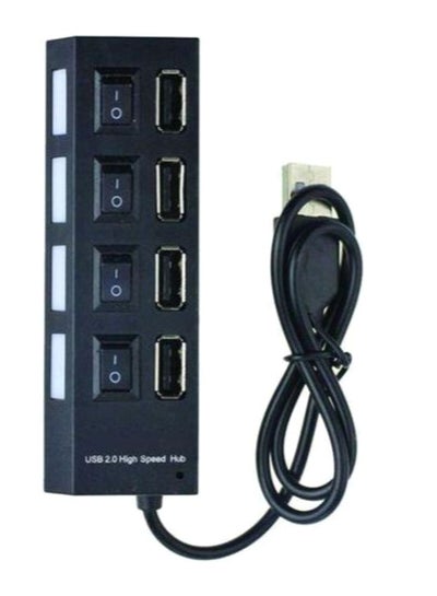 Buy 4-Port USB 2.0 Hub Black in Egypt