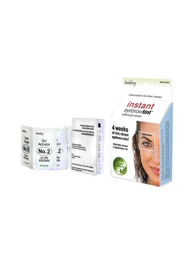 Buy Instant Eyebrow Tint With 3 Application Set Dark Brown in UAE