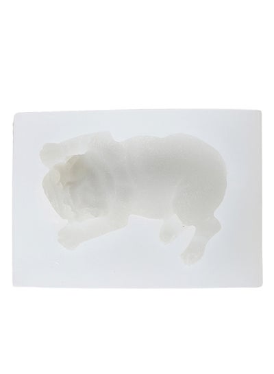 Buy Silicone 3D Shar Pei Dog Cake Baking Mold White 11cm in UAE