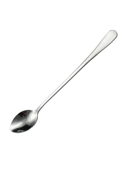 Buy Stainless Steel Custom Stamped Engraved Long Handle Spoon Silver 21cm in Saudi Arabia