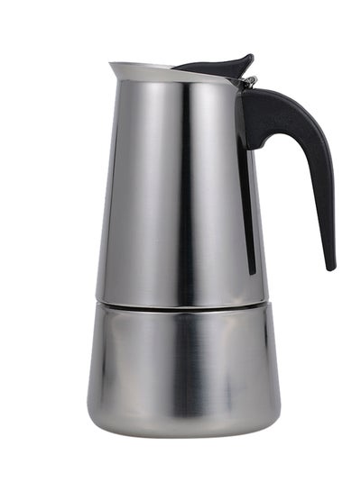 Buy 2 Cup Espresso Coffee Maker Moka Pot Silver/Black in Egypt