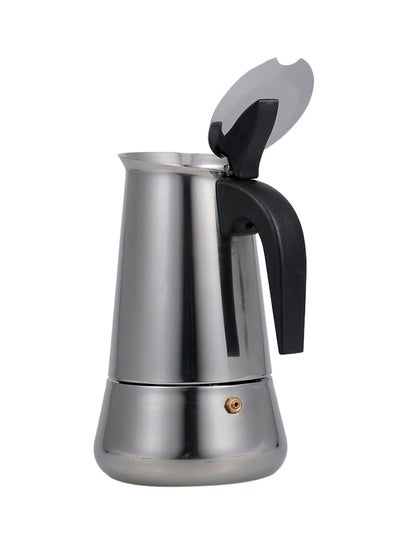 Buy 9 Cup Espresso Coffee Maker Moka Pot Silver/Black/Grey in Saudi Arabia