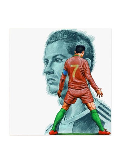 Buy Cristiano Ronaldo MDF Wall Art Multicolour 30x30centimeter in UAE