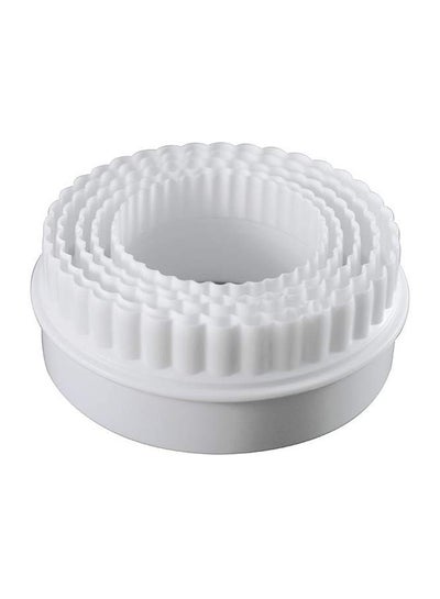 Buy 5-Piece Cookie Cutter White 3.9 x 3.9 x 1.6inch in Saudi Arabia