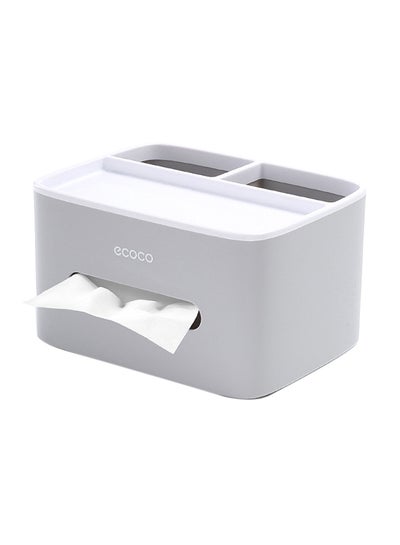 Buy Multifunctional Facial Tissue Holder Grey 12.3x16.5x0.455centimeter in Saudi Arabia