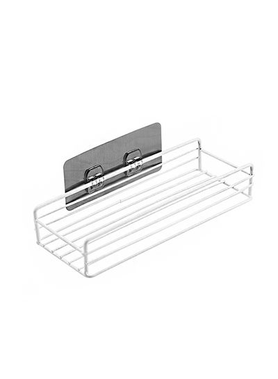 Buy Metal Wire Wall Mounted Spice Rack White 5.50x11x0.276centimeter in UAE