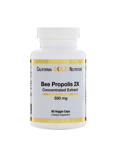 Buy Bee Propolis 2X Concentrated Extract 500 mg Dietary Supplement - 90 Vegetable Capsules in UAE