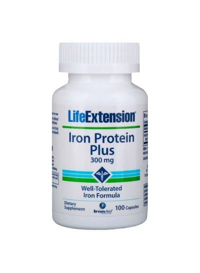 Buy Iron Protein Plus Dietary Supplement 500 mg - 100 Capsules in UAE