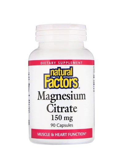 Buy Magnesium Citrate Dietary Supplement 150mg - 90 Capsules in UAE