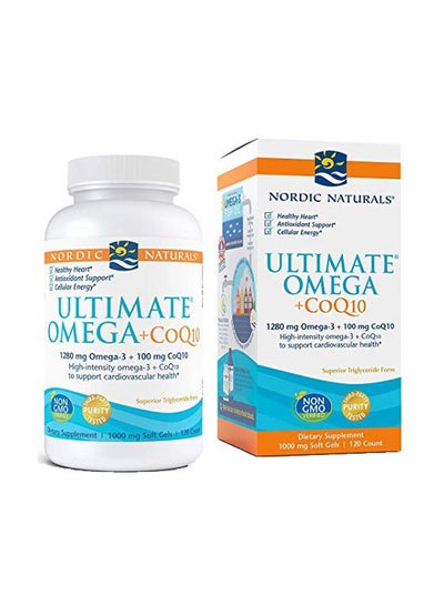 Buy Ultimate Omega + CoQ10 Dietary Supplement 1000 mg - 60 Soft Gels in UAE