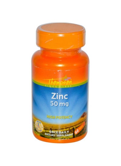 Buy Zinc High Potency Dietary Supplement 50 mg - 60 Tablets in UAE