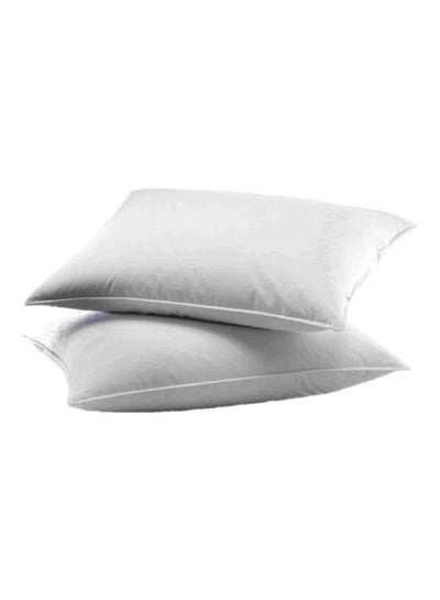 Buy 2-Piece Highland Feather Filling Pillow White 50.8x91.4x7.6centimeter in UAE