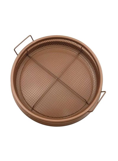 Buy Ceramic Copper Crisper Tray Frying Pan Brown in Saudi Arabia