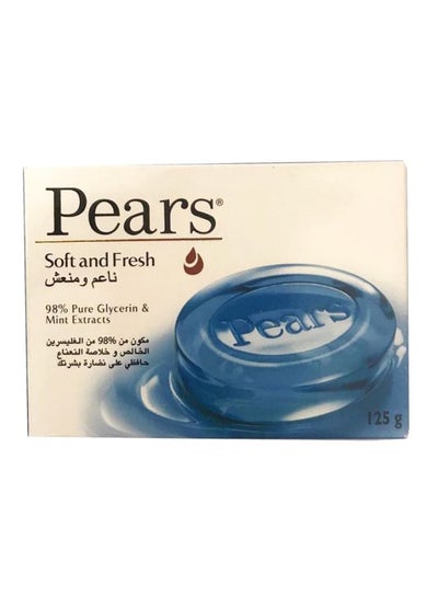 Buy Soft And Fresh Pure Glycerin And Mint Extracts Soap 125grams in UAE
