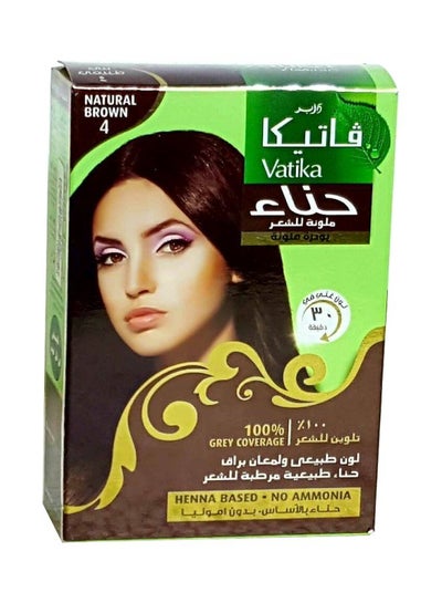 Buy Pack Of 6 Henna Hair Colours 4 Natural Brown 60grams in Egypt