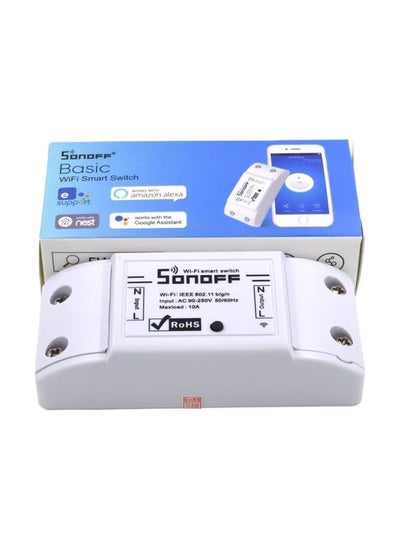 Buy Basic Wifi Smart Switch White 88x24x35mm in UAE