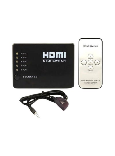 Buy 5-Port HD Video HDMI Splitter Black/Silver in Egypt