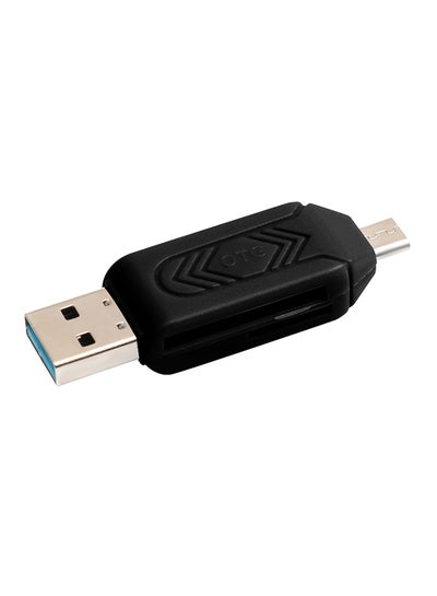 Buy Micro USB 2-In-1 OTG Card Reader Black in Saudi Arabia