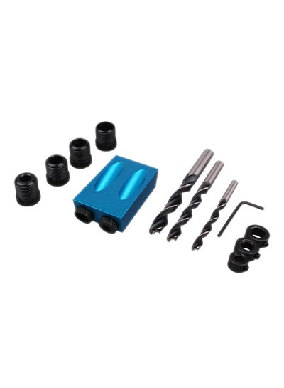 Buy 14-Piece Pocket Hole Jig Set Blue/Black 32 x 10 x 8cm in Saudi Arabia