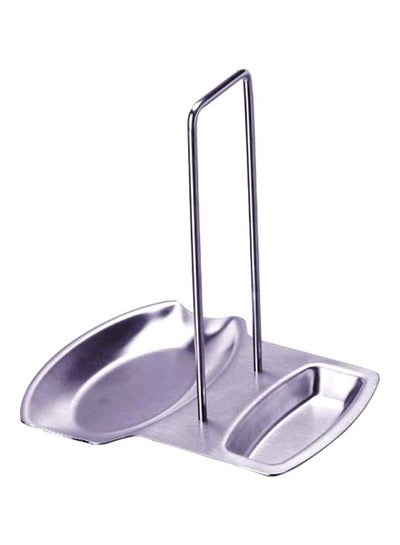 Buy Stainless Steel Lid And Spoon Rest Silver 7.2x6x7.8inch in Saudi Arabia