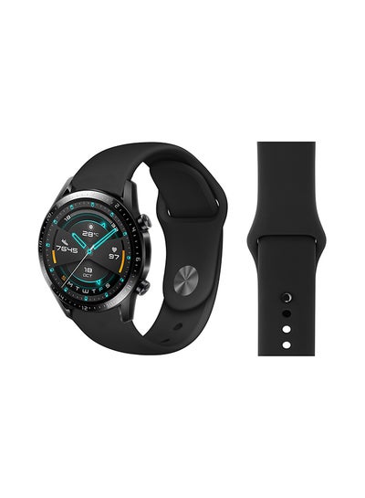 Buy Stylish Silicone Replacement Band For Huawei Watch GT/GT2 Black in UAE