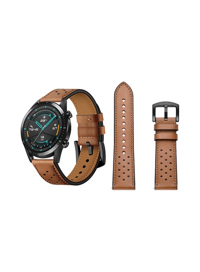 Buy Replacement Band For Huawei Watch GT/GT 2 46mm Brown in Saudi Arabia