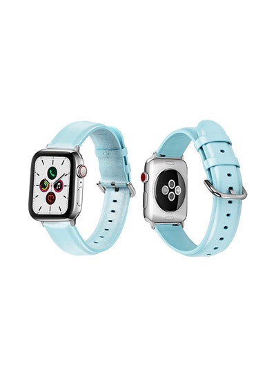 Buy Replacement Band For Apple Watch Series 5/4/3/2/1 40/38mm Sky Blue in UAE