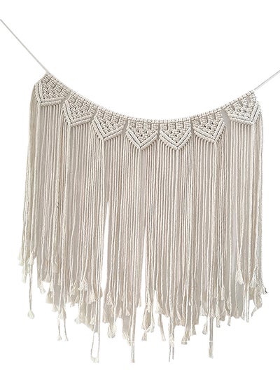 Buy Handmade Woven Macrame Wall Tapestry Beige 20x10x15centimeter in Saudi Arabia