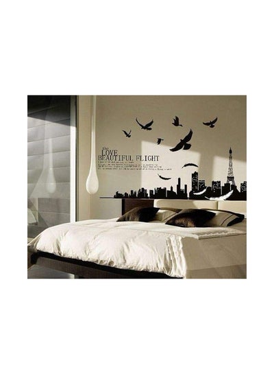 Buy Beautiful Flights Miihome Removable Wall Decal Sticker Black 3.4 x 59.8 x 3.6centimeter in UAE