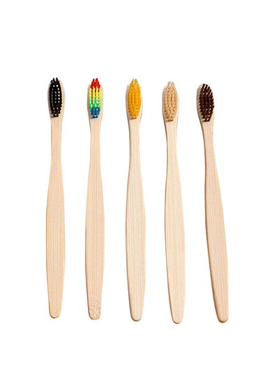 Buy 5-Piece Bamboo Toothbrushes in UAE