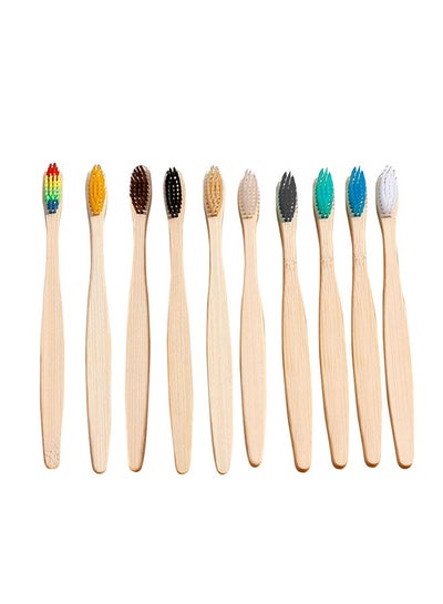 Buy 10-Piece Bamboo Toothbrushes in UAE